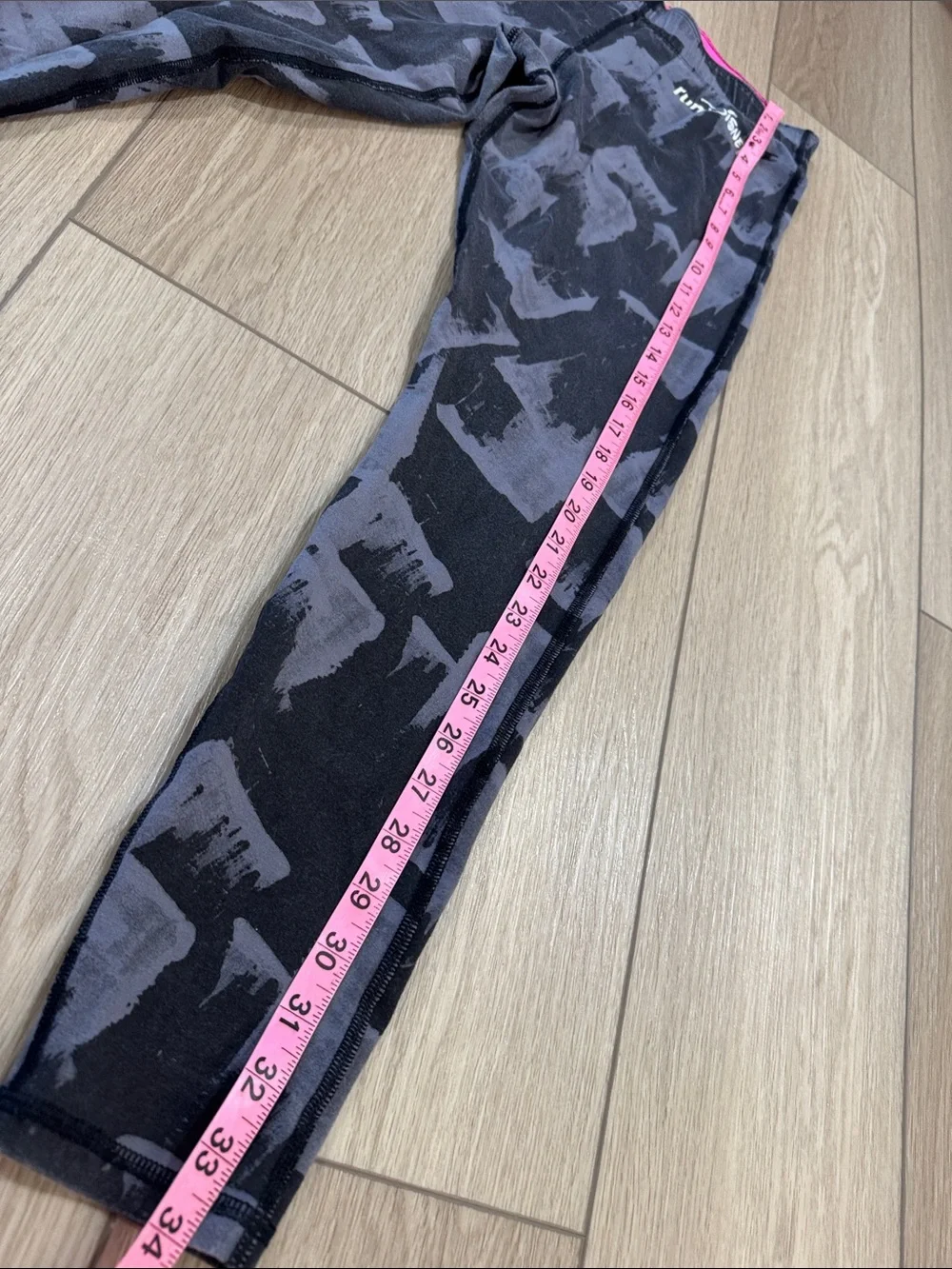 Y2K Champion All Over Print Run Disney Leggings Sz L Spellout Trendy